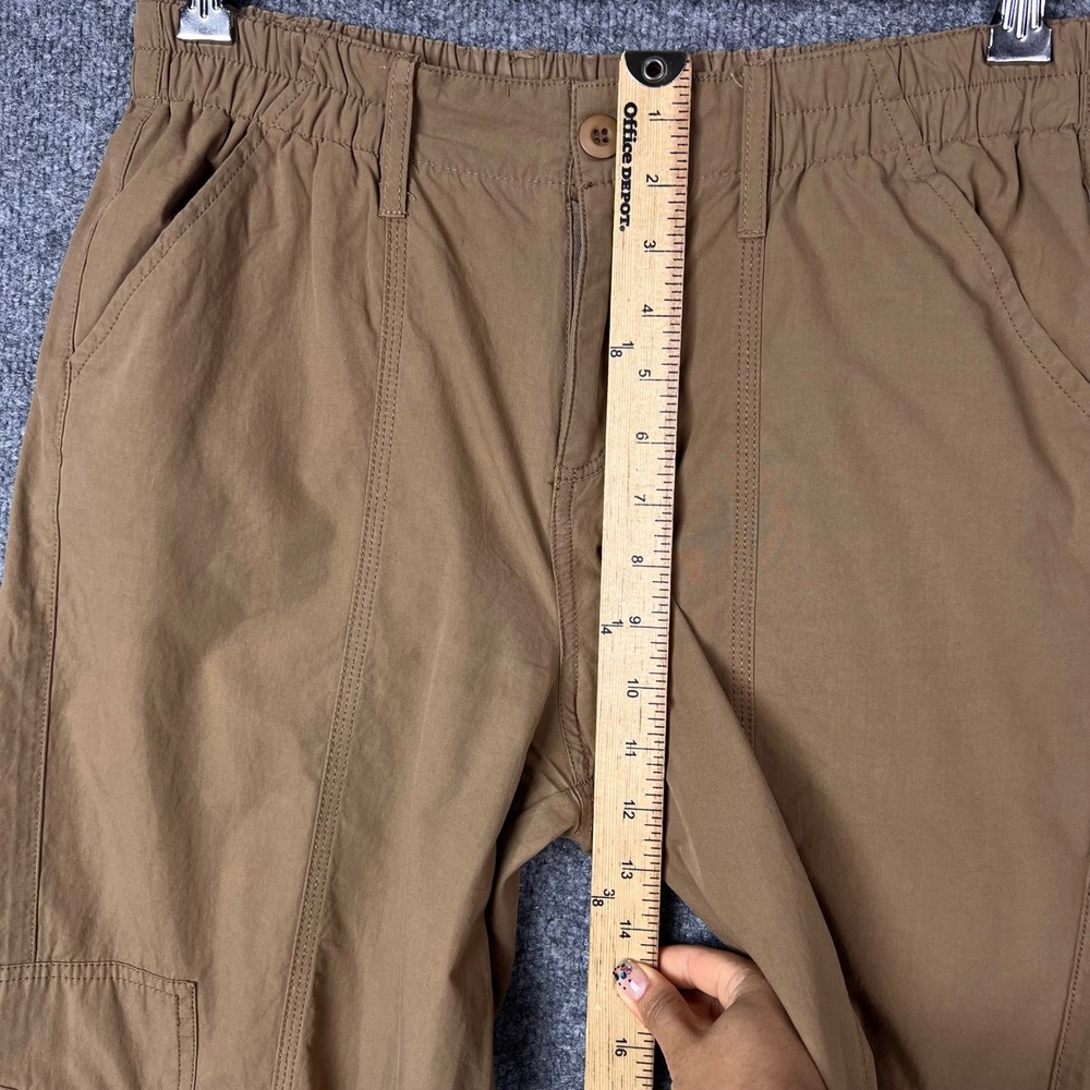 Böhme Cargo Pants Womens Medium Brown Excellent Wide Leg Elastic Waist Utility - Picture 6 of 10